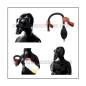 Preview: Deluxe SIMIAN gasmask-zipperhood-system BUBBLE-A with inhaler-set, tube- and rebreathing-bag-set